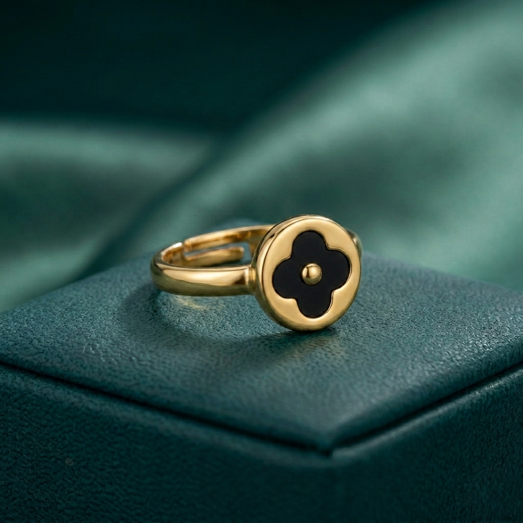 TRENDING BLACK CLOVER STYLE ADJUSTABLE RING