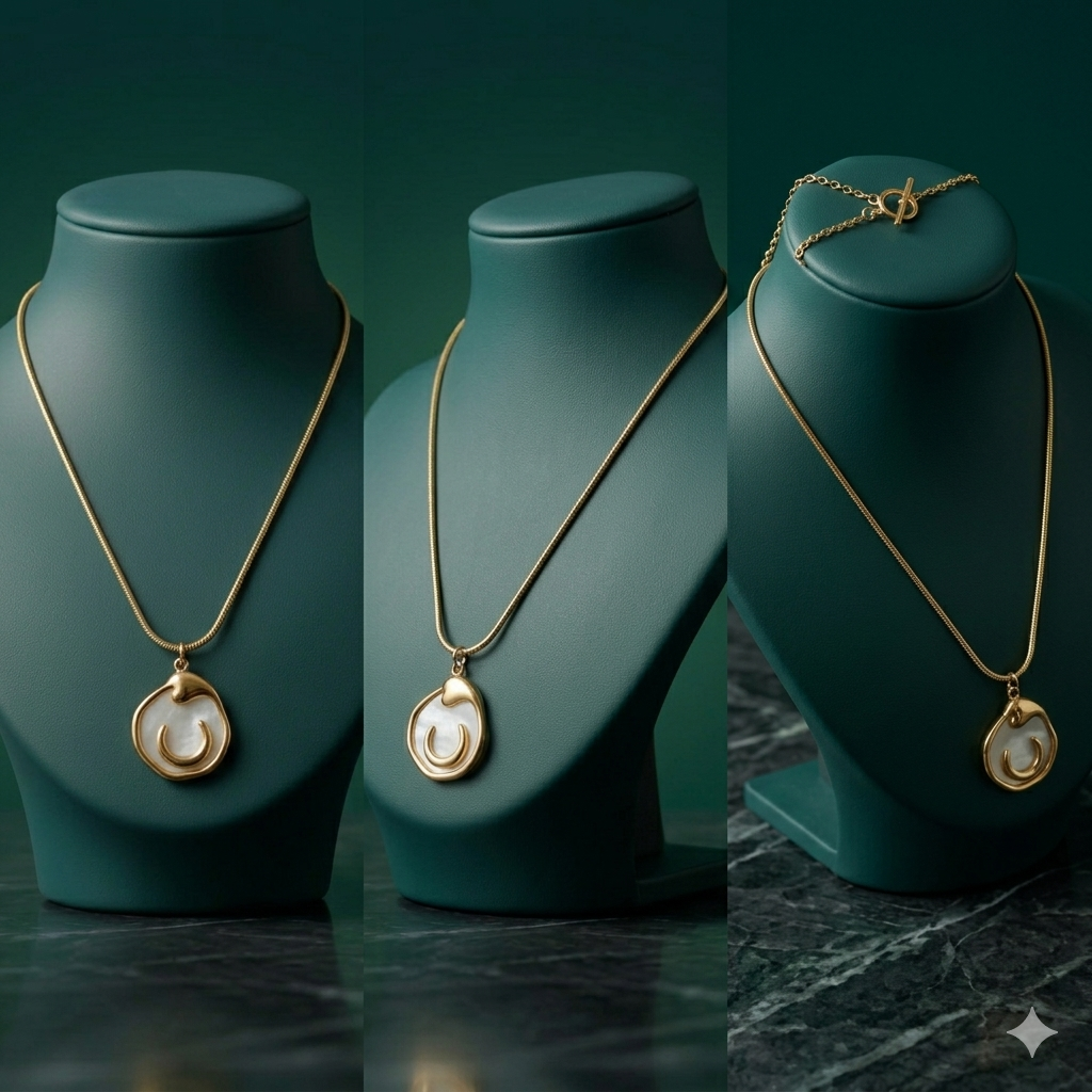 18K GOLD PLATED IVORY PENDANT