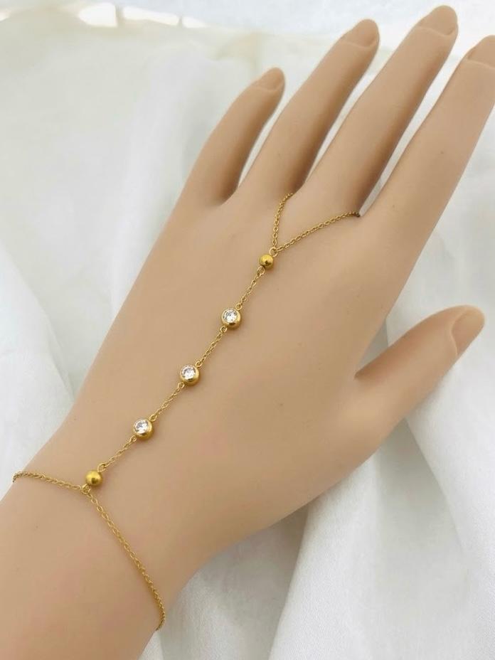 TRENDING ZIRCON HAND CHAIN STAINLESS STEEEL