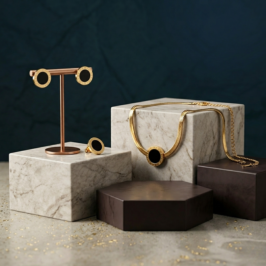 18K GOLD PLATED ROMAN SET