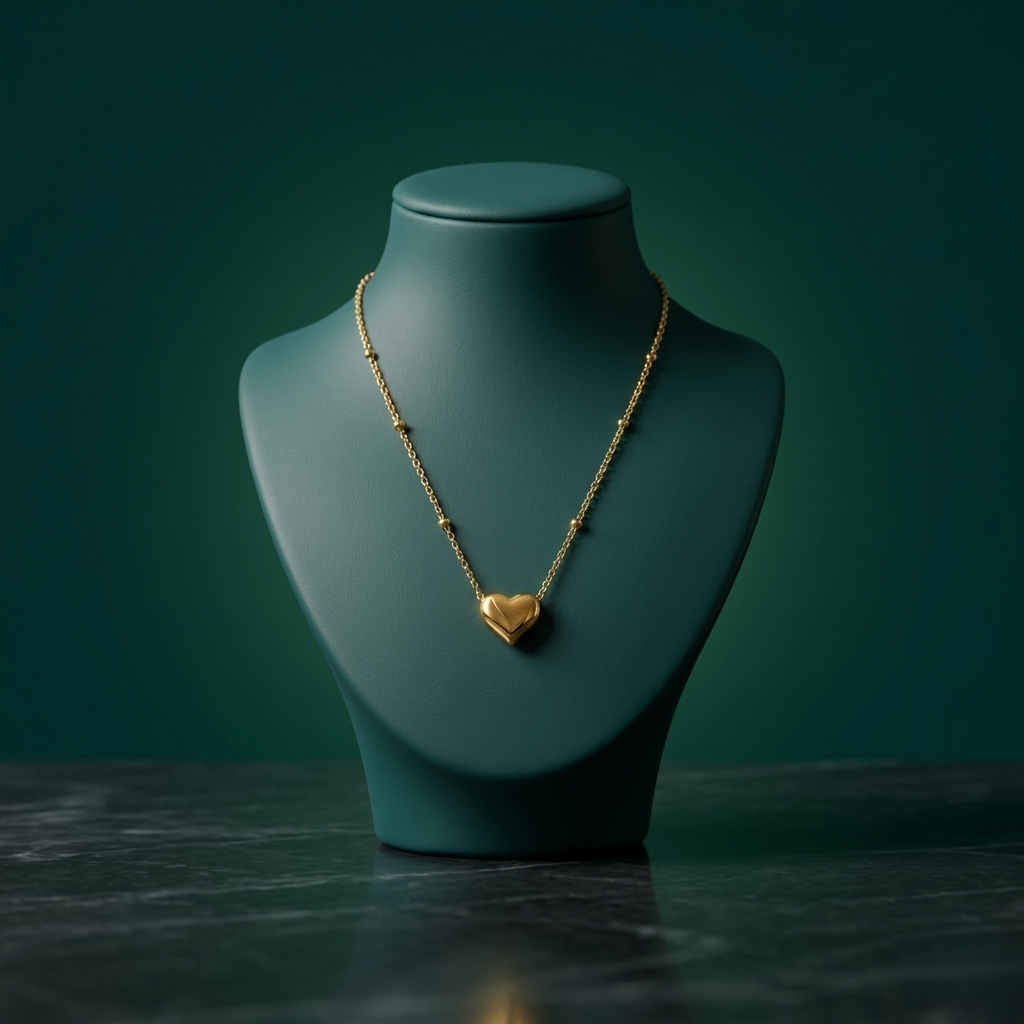 18K GOLD PLATED HEART DESIGN PENDANT