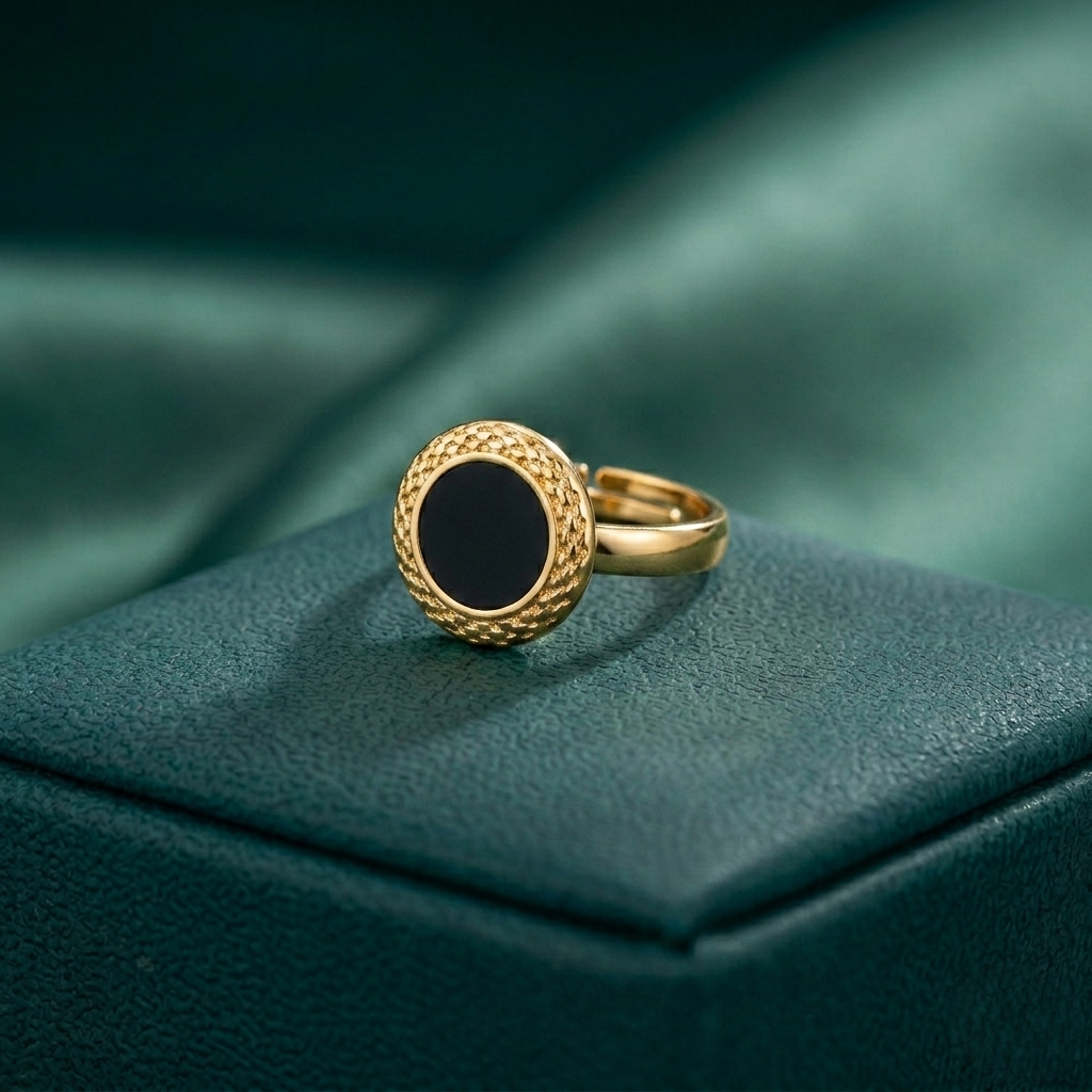 TRENDY BLACK STYLE ADJUSTABLE RING