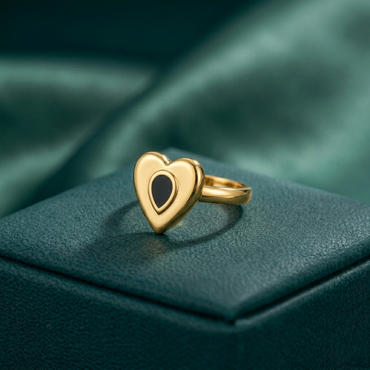 MINIMAL HEART STYLE ADJUSTABLE RING