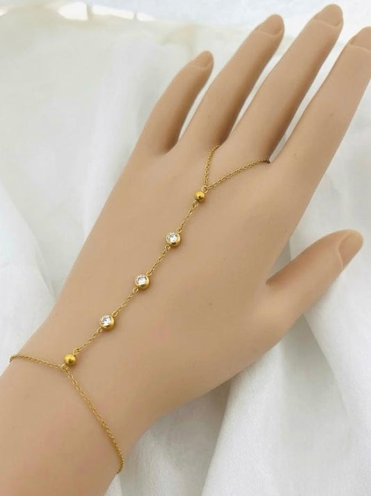 TRENDING ZIRCON HAND CHAIN STAINLESS STEEEL